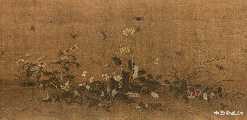 绝色美女画家真迹——《草虫花蝶图卷》