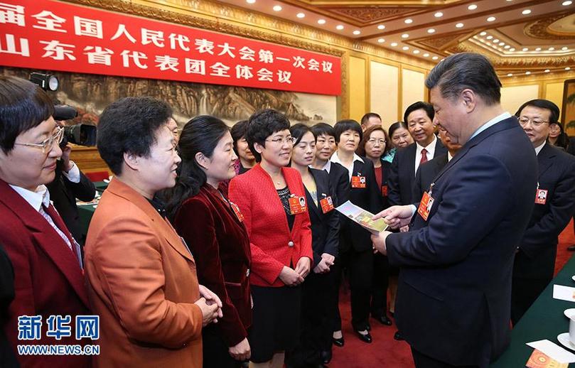 习近平等分别参加全国人大会议一些代表团审议