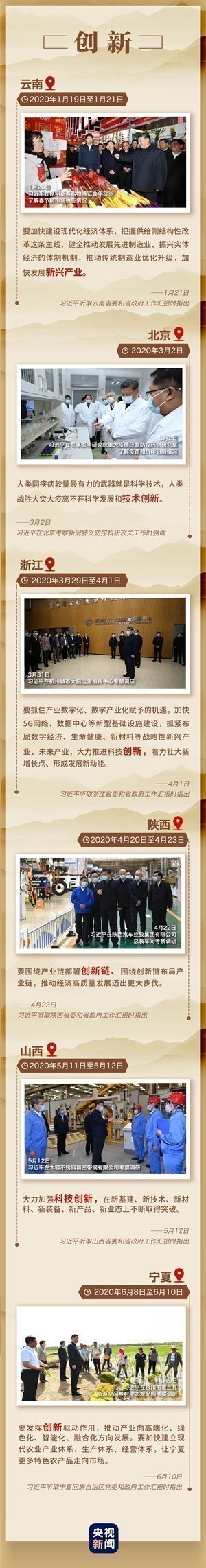 沿着总书记上半年的考察足迹，学习新发展理念