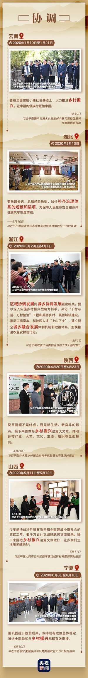 沿着总书记上半年的考察足迹，学习新发展理念