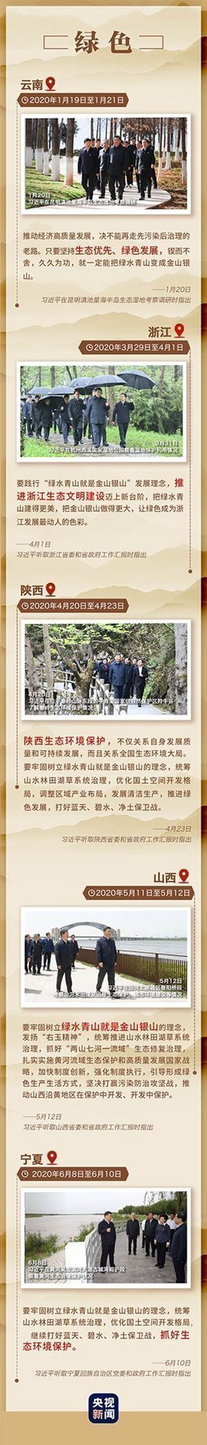 沿着总书记上半年的考察足迹，学习新发展理念